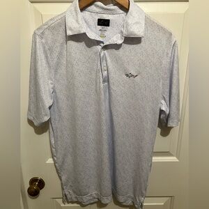 Men's Greg Norman Light Blue Polo Golf Shirt, Small